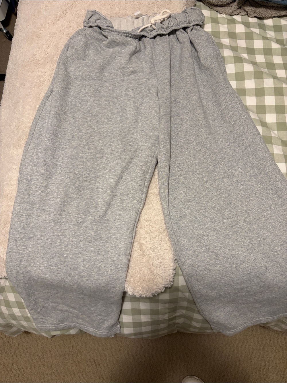 Urban Outfitters Light Gray Wide Leg Sweatpants